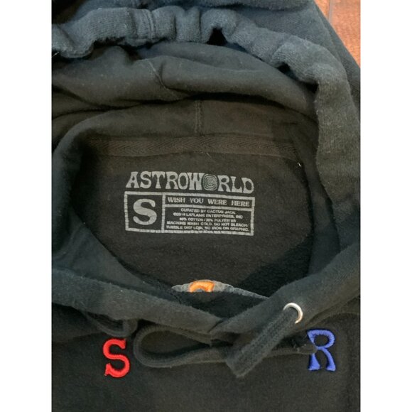 Travis Scott Black Astro World Hoodie Wish You Were Here 2018, Size S - Picture 4 of 6
